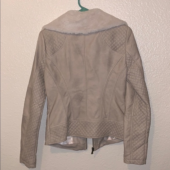Guess Moto Jacket Beige - Picture 3 of 5